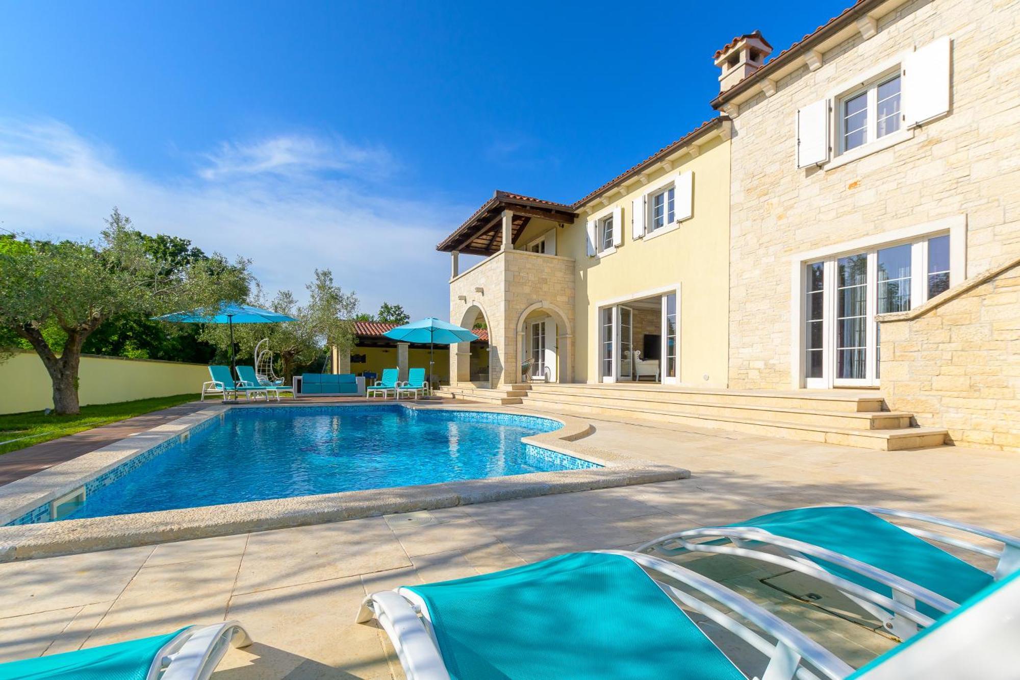 Villa Ortensia Mit Beheiztem Pool By Istrialux Svetvinčenat Exterior foto